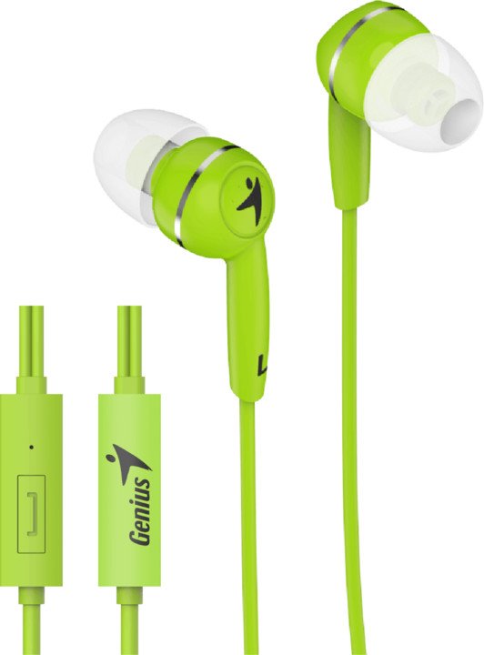 AURICULAR IN EAR PLUG 3.5 GENIUS HS-M320 VERDE C/VOLUMEN MANOS LIBRES GENIUS
